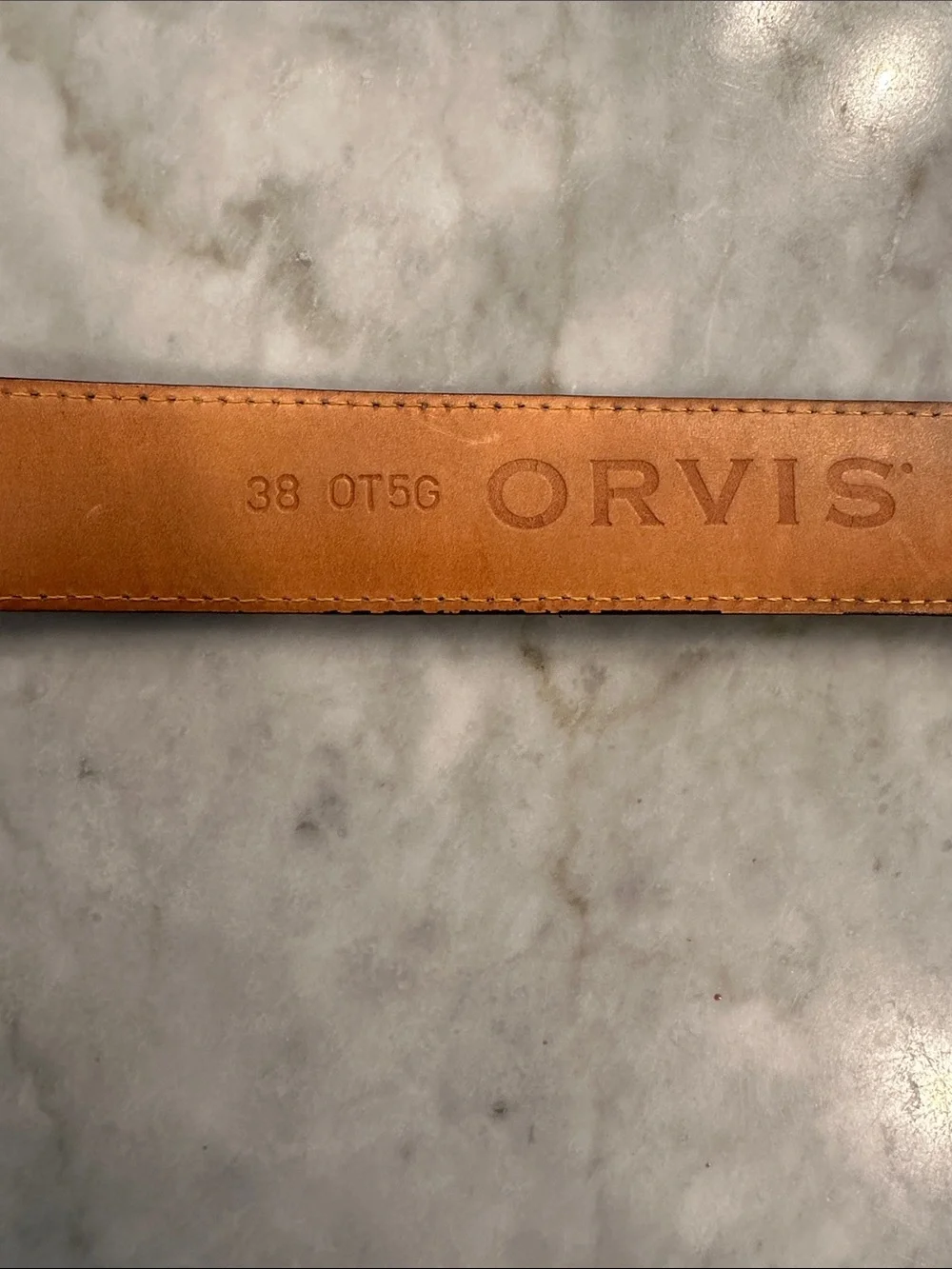 Orvis leather belt